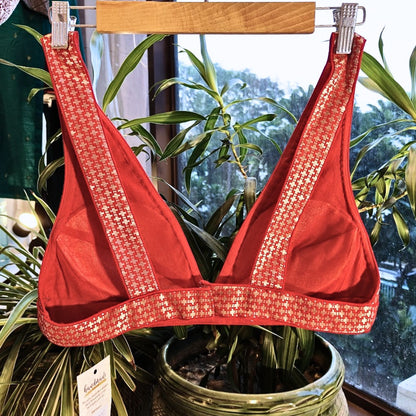 Banarasi Brocade Red Silk Blouse